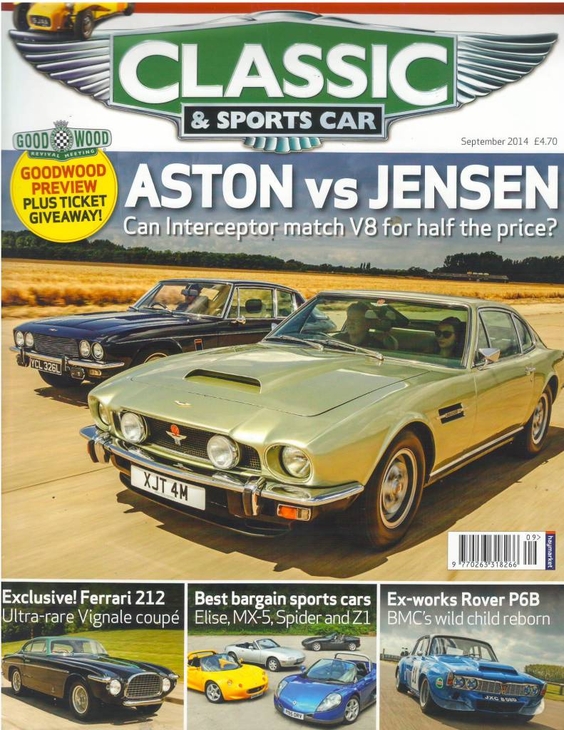 Classic & Sports Car Magazine cover September 2014