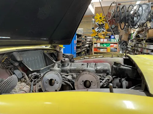 Yellow Triumph TR3