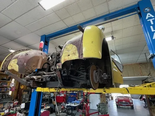 Yellow Triumph TR3