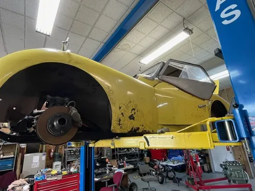 Yellow Triumph TR3