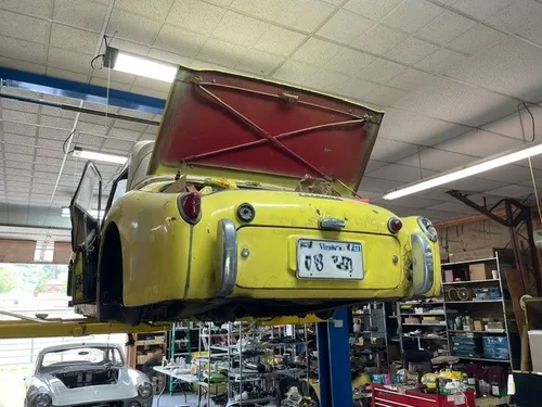 Yellow Triumph TR3