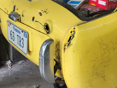 Yellow Triumph TR3