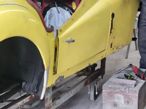 Yellow Triumph TR3
