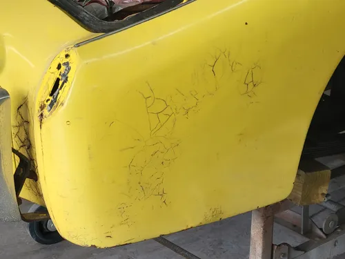 Yellow Triumph TR3